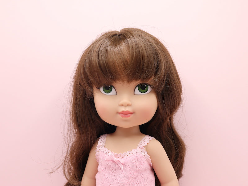 Tratamento "corte de franja" - boneca My little twin