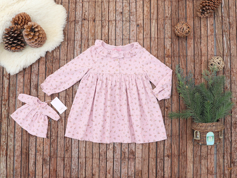 Chalk Pink Yoke Dress