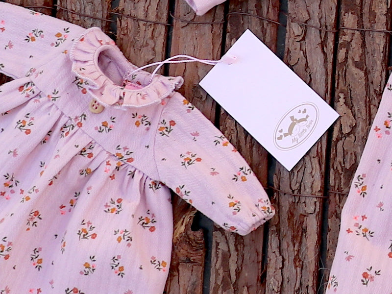 Vestido cano rosa giz – Boneca