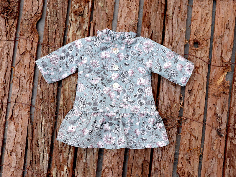 Vestido flor menta – Boneca