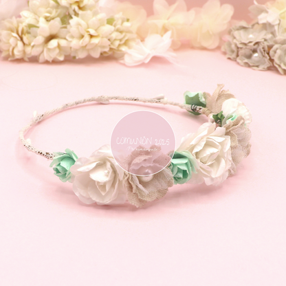 DUCHESS doll crown - water green