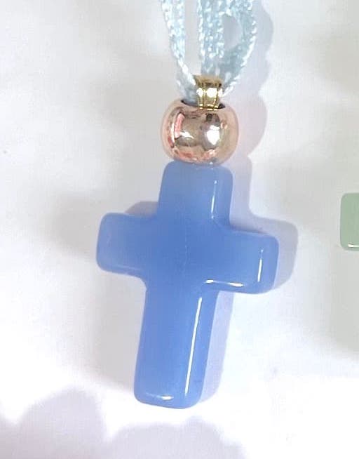 Cruz con puntilla para comunión- niña
