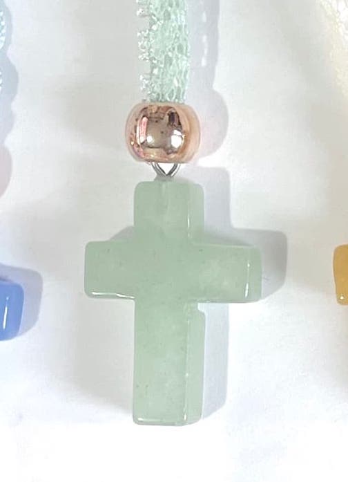 Cruz con puntilla para comunión- niña