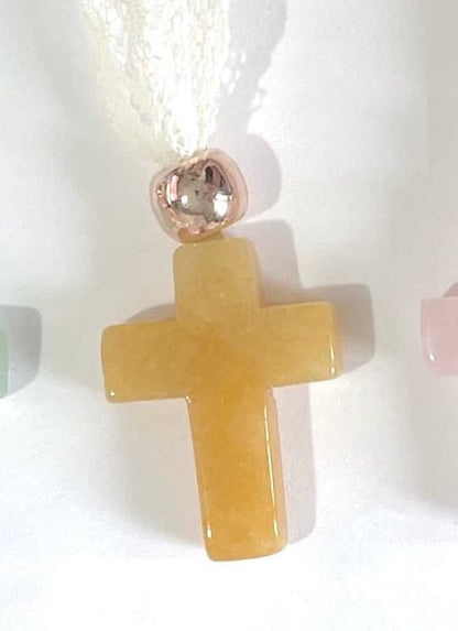 Cruz con puntilla para comunión- niña