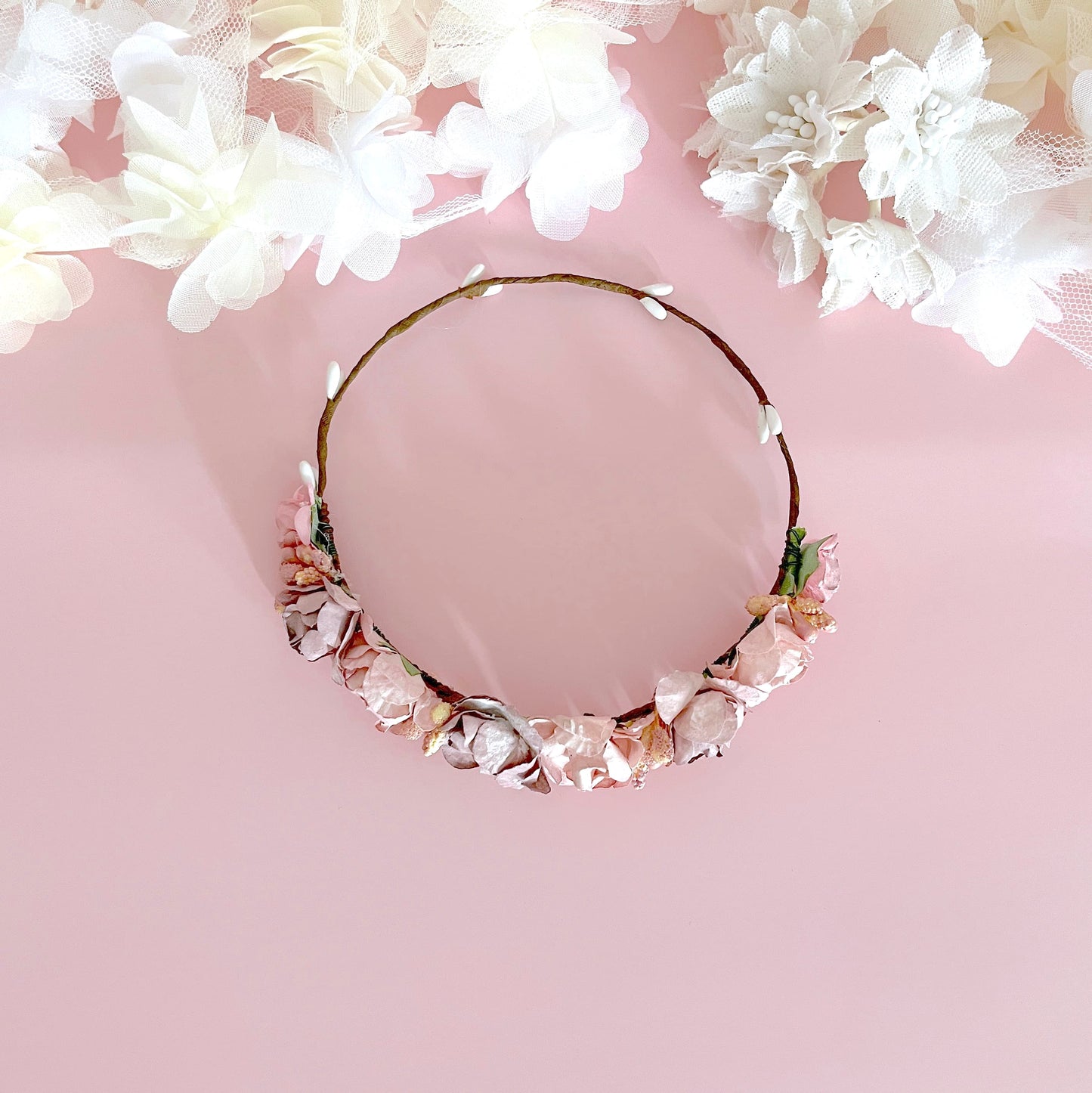 Coronita Iceberg  muñeca - Rosa EMPOLVADO