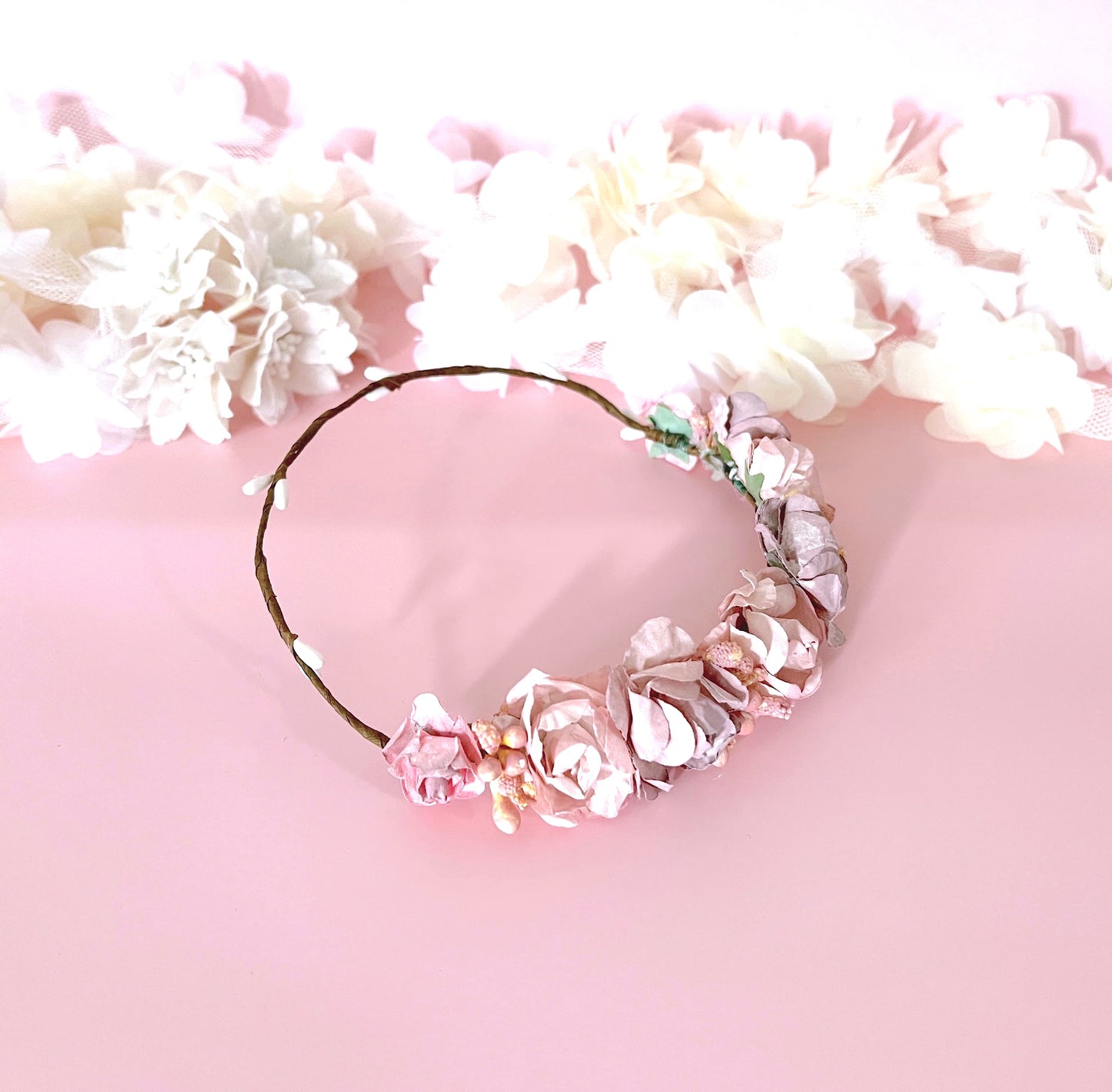 Coronita Iceberg  muñeca - Rosa EMPOLVADO