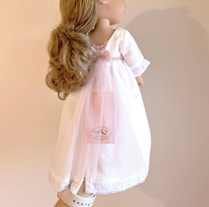 Personalized communion doll with Cristina Lino dress - WITHOUT RUFFLE ON NECK