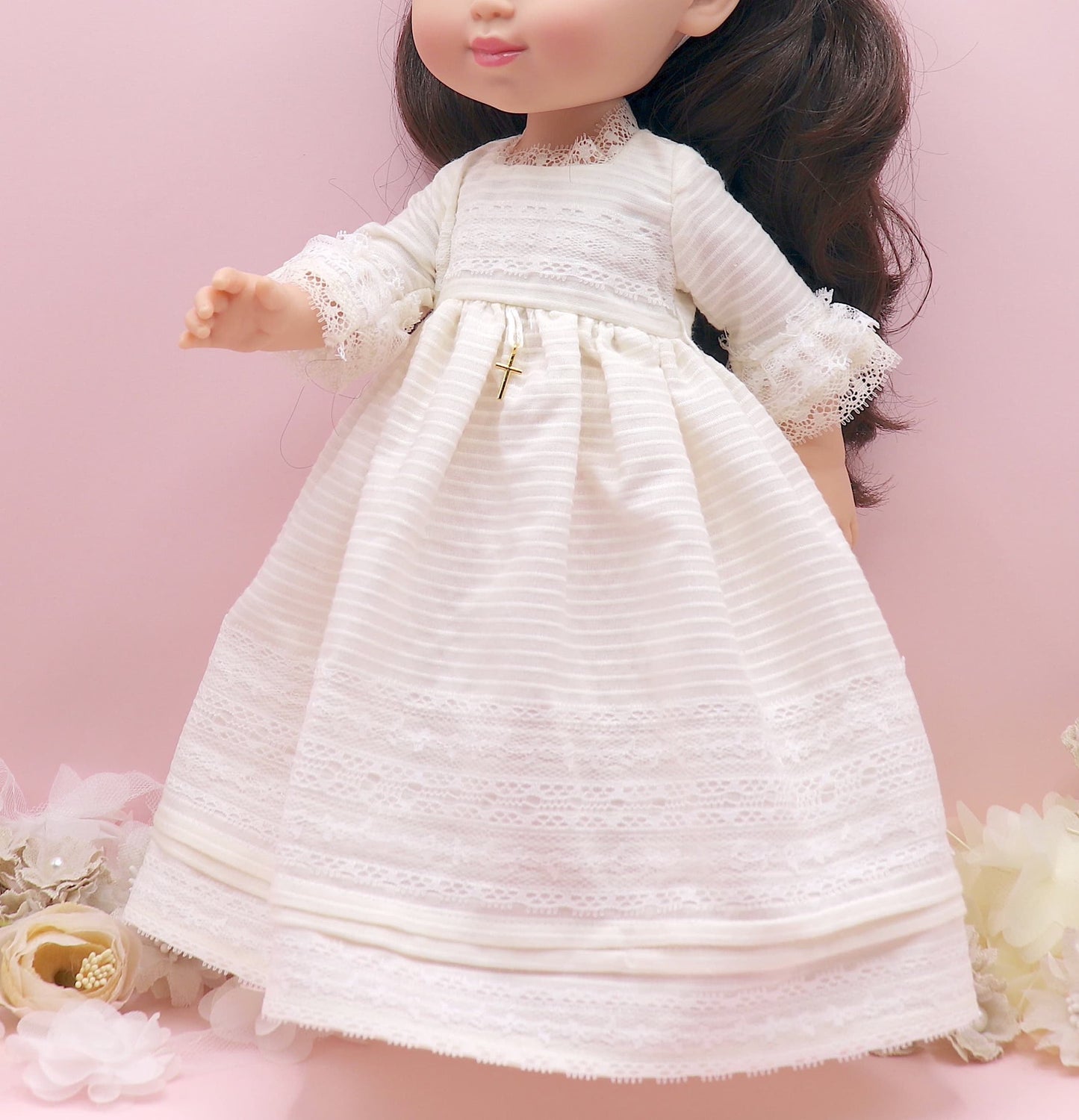 Leonor Ottoman doll communion dress