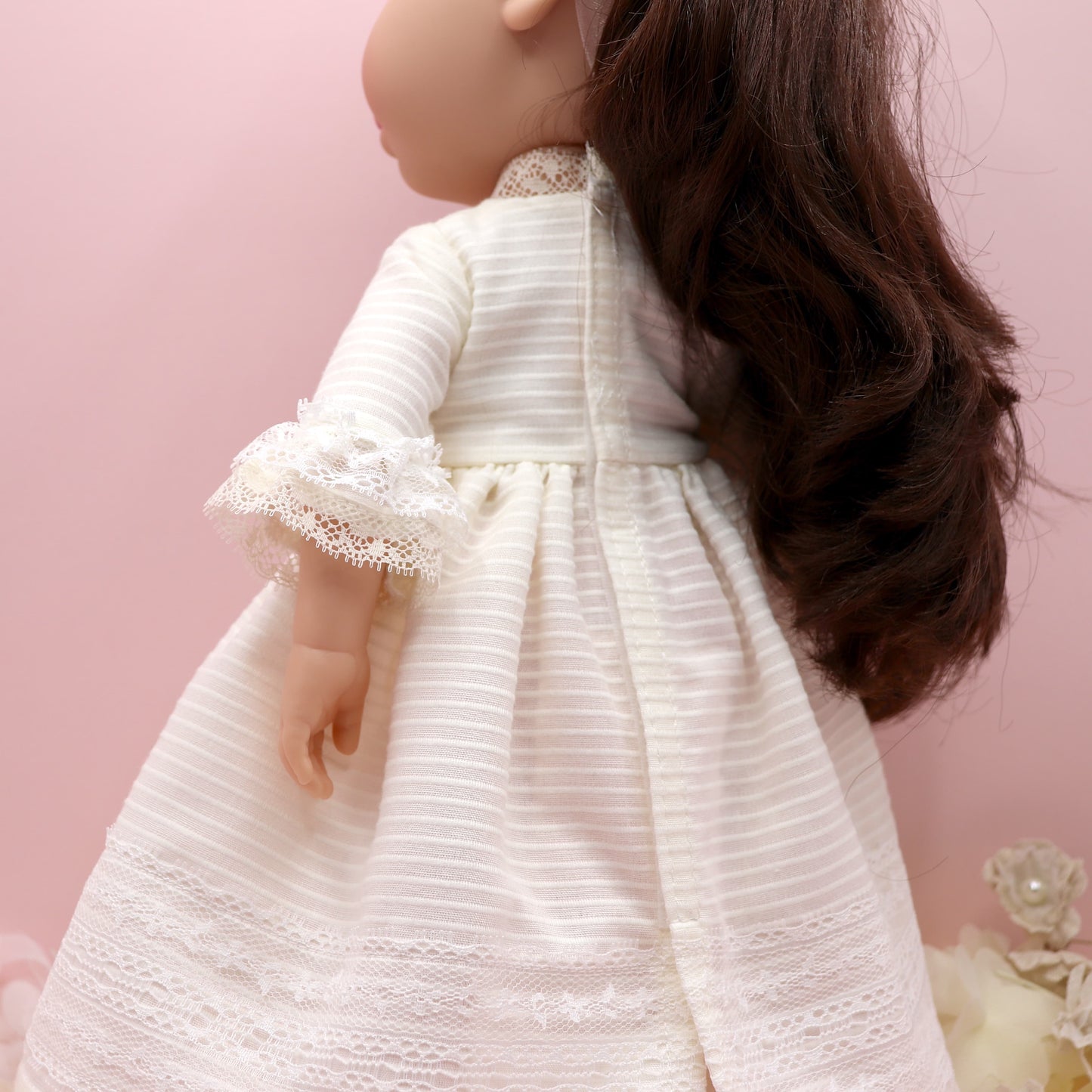 Leonor Ottoman doll communion dress