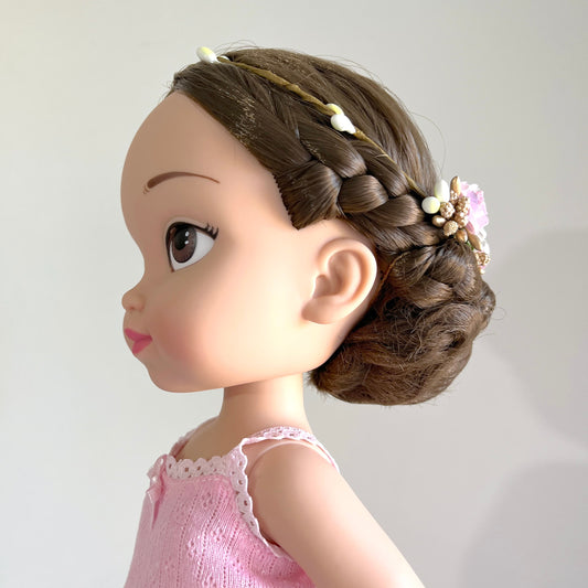 Braided bun - doll hairstyle