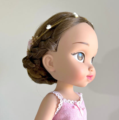 Moño trenzado - peinado muñeca