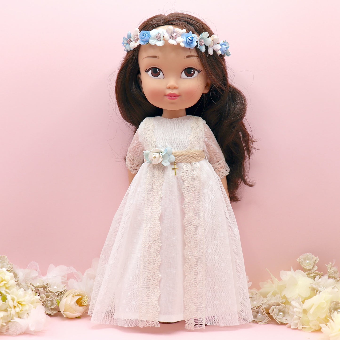 Muñeca de comunión personalizada con vestido Adrienne