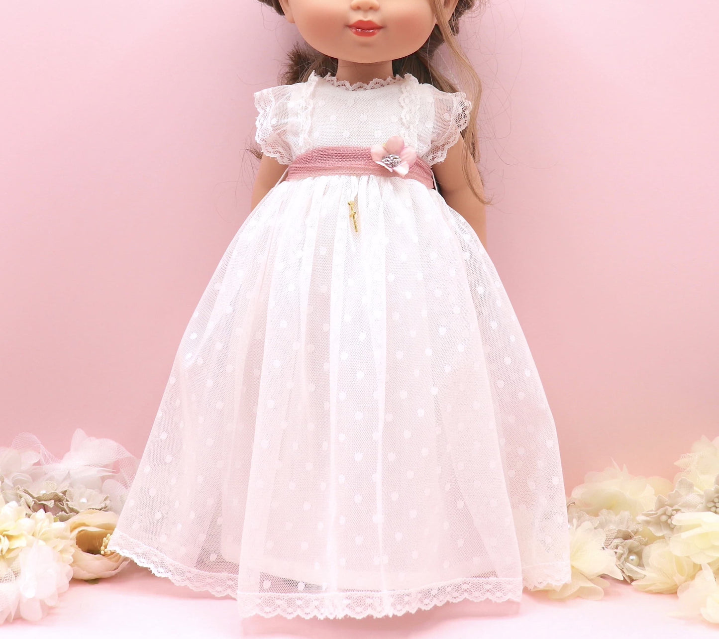 Vestido comunión muñeca Evangeline
