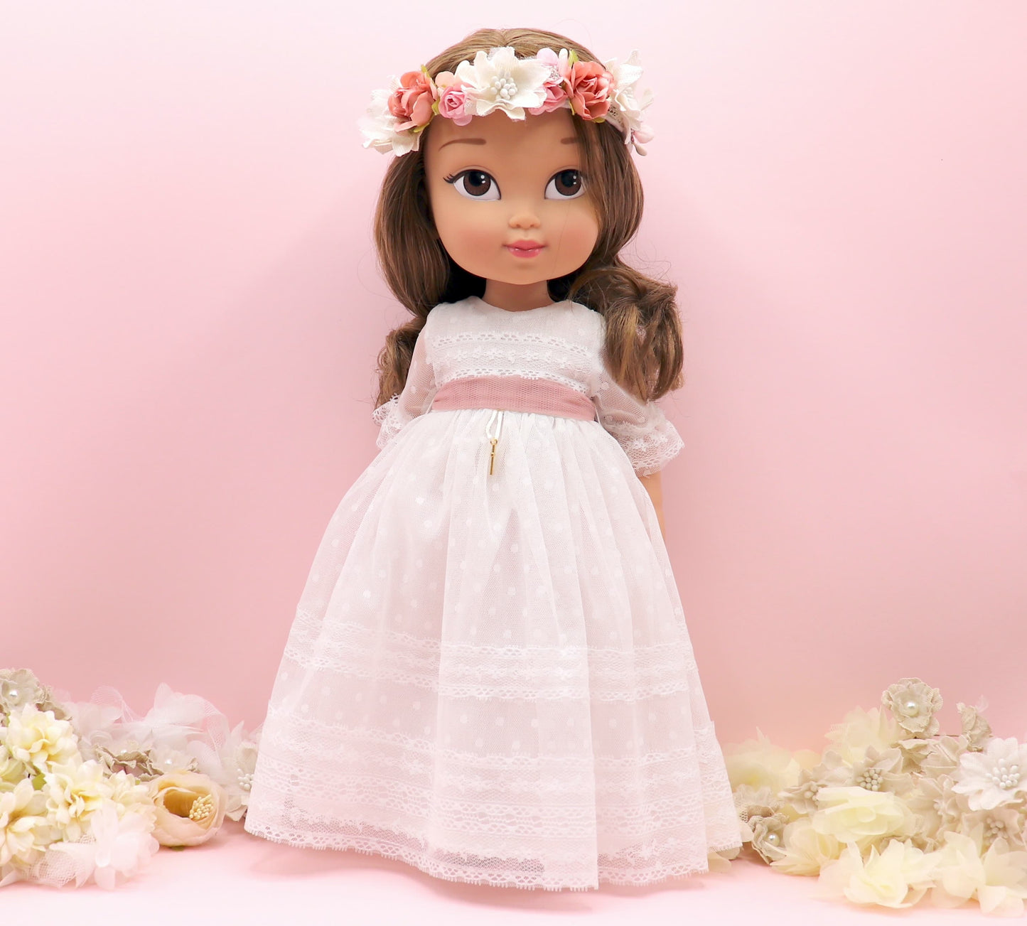 Personalized communion doll with Constantine dress