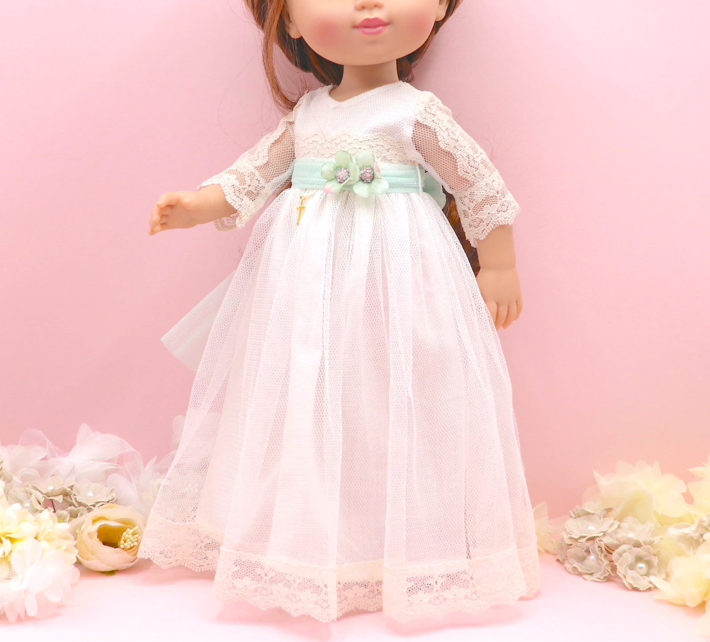 Adara doll communion dress