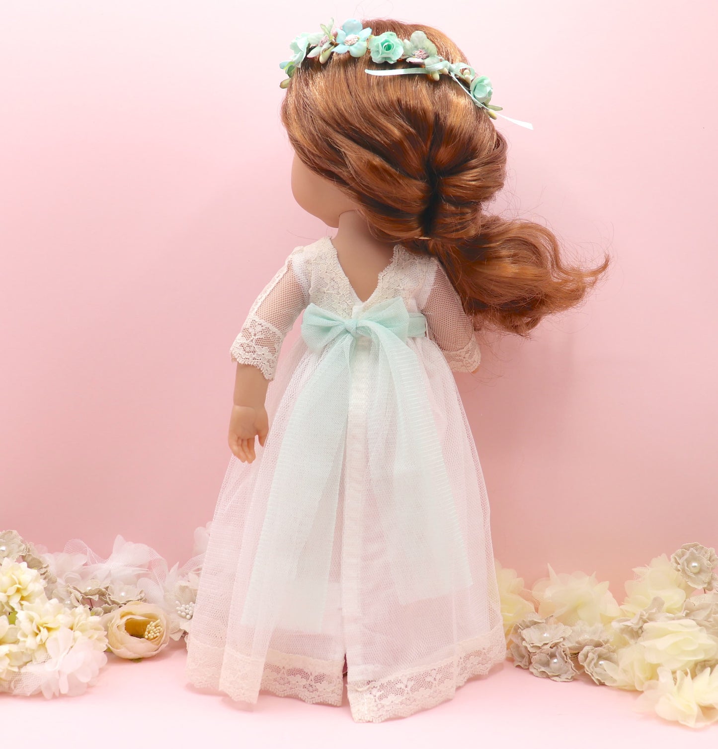 Muñeca de comunión personalizada con vestido Adara TUL