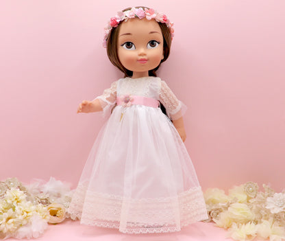 Personalized communion doll with Isis dress