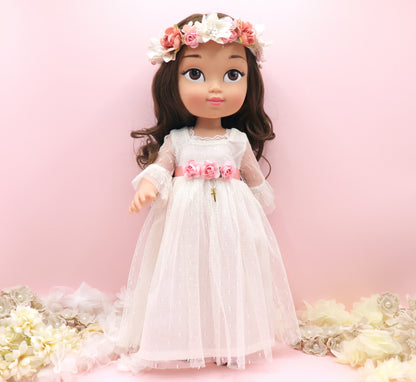 Personalized communion doll with Helena dress