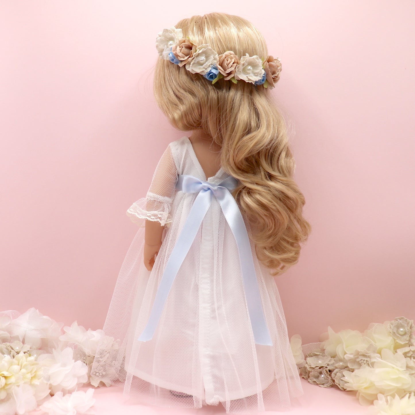 Muñeca de comunión personalizada con vestido Atenea TUL