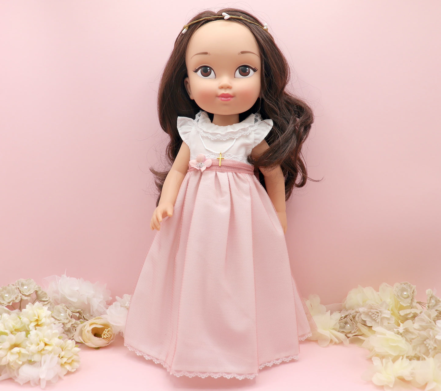 Muñeca de comunión personalizada con vestido Aurora