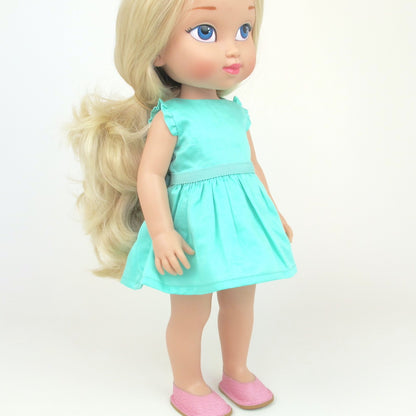 Vestido de verano verde agua  –  Muñeca