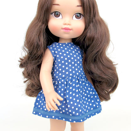 Vestido de verano de lunares  –  Muñeca