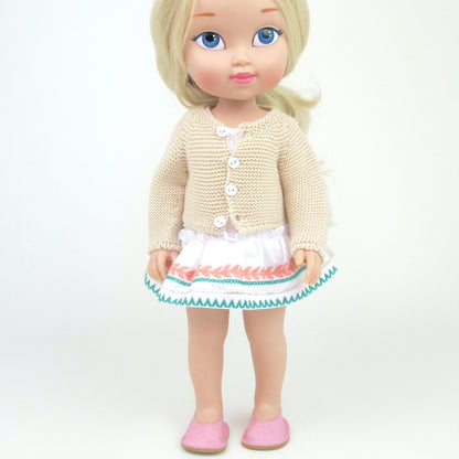 Vestido bordado étino verano  –  Muñeca