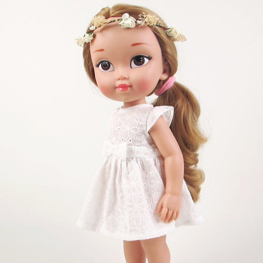 Vestido de verano bordado  –  Muñeca