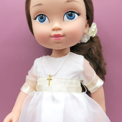 Muñeca de comunión personalizada con vestido Megan organza