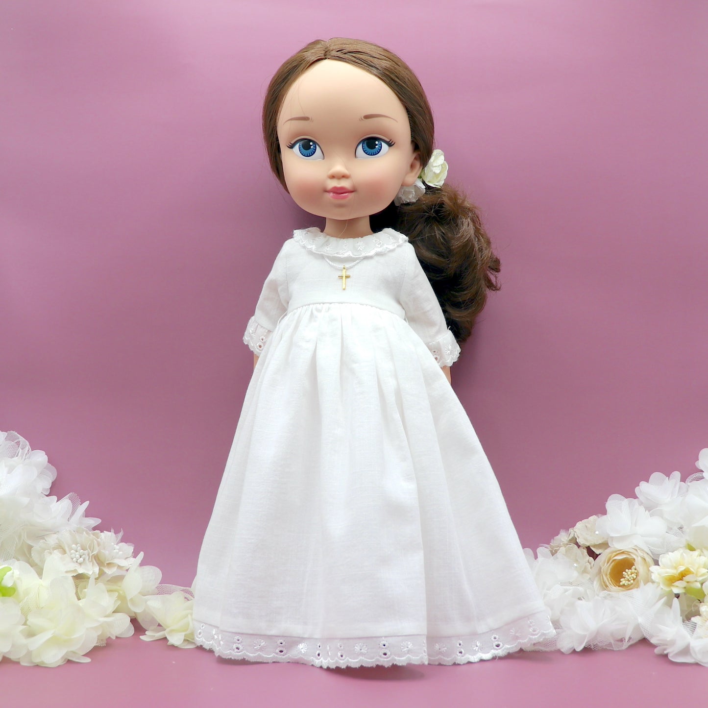 Muñeca de comunión personalizada con vestido Cristina Lino