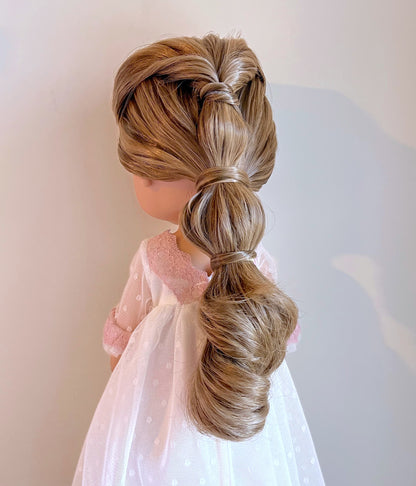 Coque baixo glamour - penteado de boneca