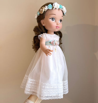 Muñeca de comunión personalizada con vestido JULIA TUL