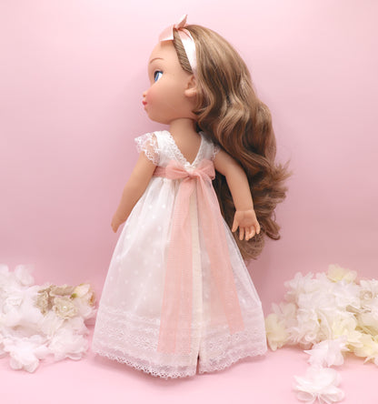 Muñeca de comunión personalizada con vestido JULIA PLUMETI