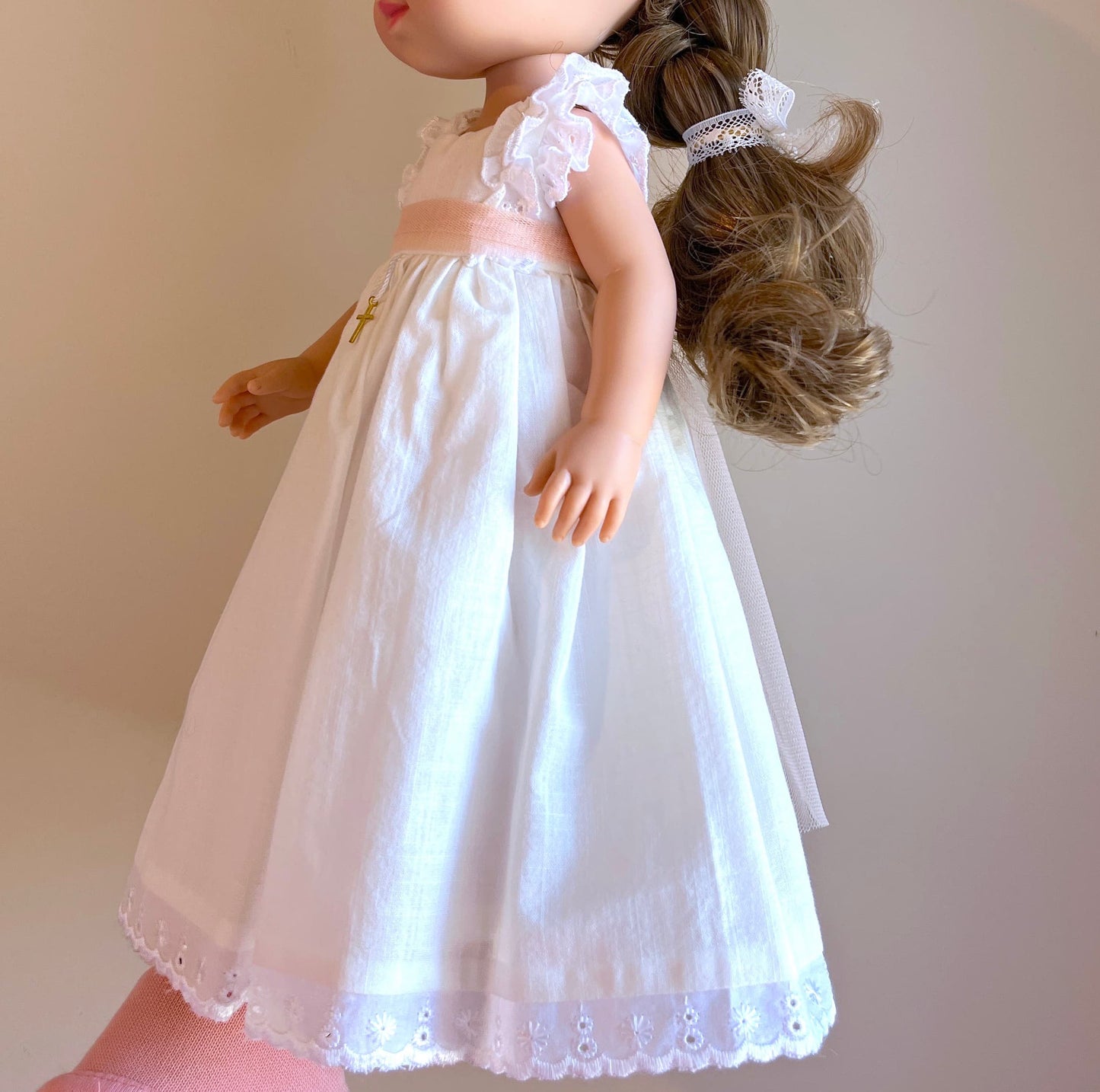 Vestido comunión muñeca Brigitte Lino