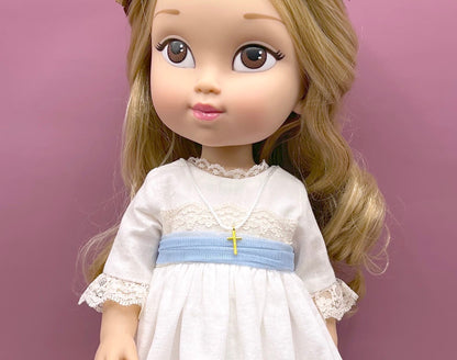 Vestido comunión muñeca Harriet Lino