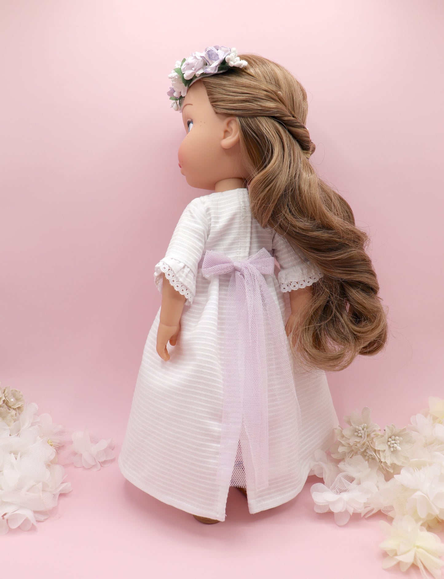 Personalized communion doll with Leonor Ottoman dress