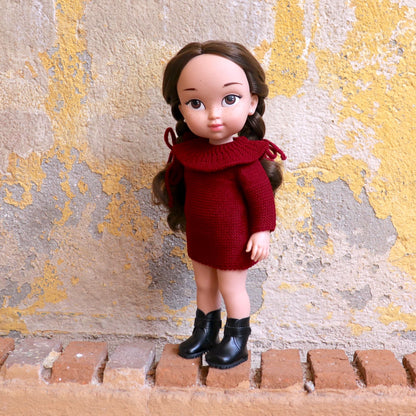 Vestido GLASGOW MUÑECA – Rojo oscuro