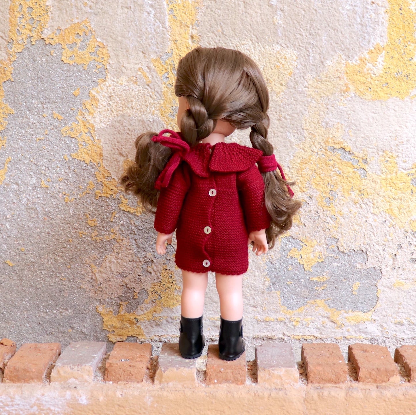 Vestido GLASGOW MUÑECA – Rojo oscuro