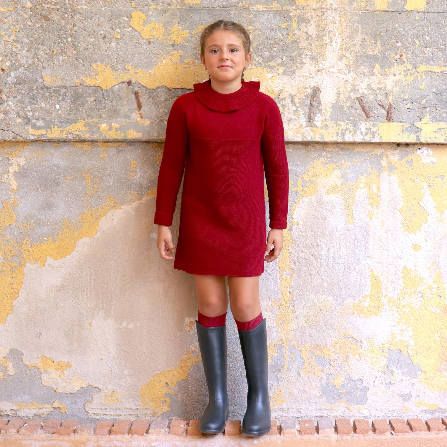 Vestido GLASGOW NIÑA - Rojo oscuro