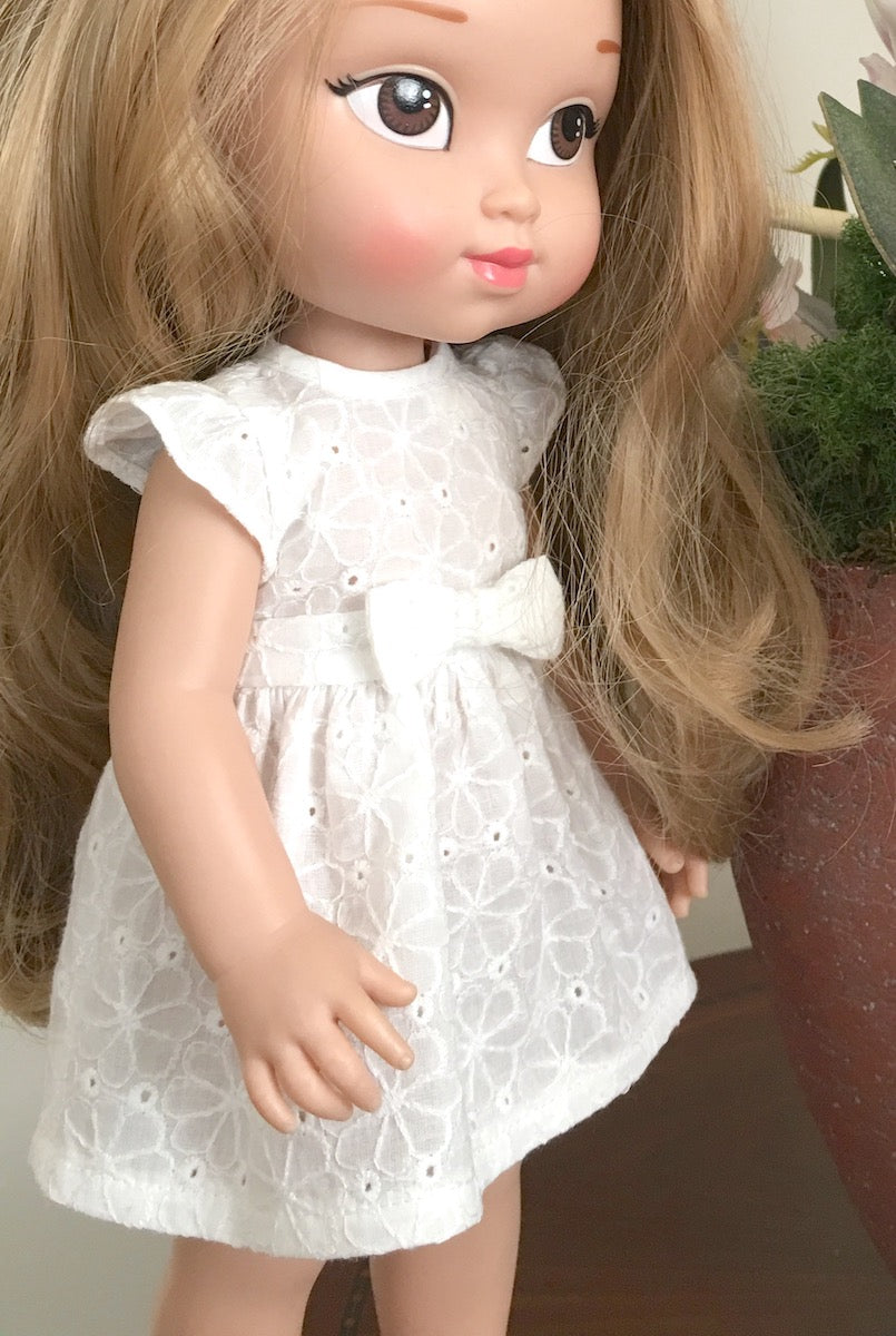 Vestido de verano bordado  –  Muñeca