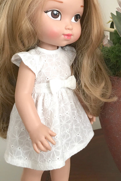 Vestido de verano bordado  –  Muñeca