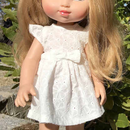 Vestido de verano bordado  –  Muñeca