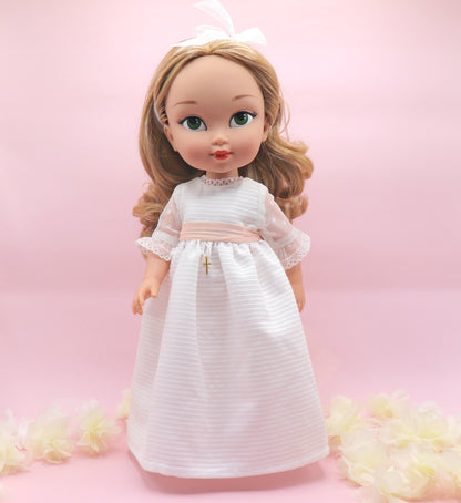Boneca de comunhão personalizada com vestido otomano Victoria
