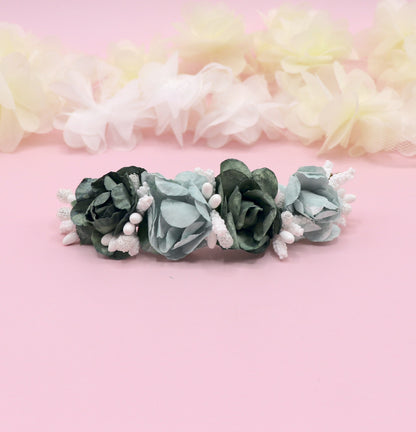 Cocar de boneca PISTILLOS - azul claro e rosa