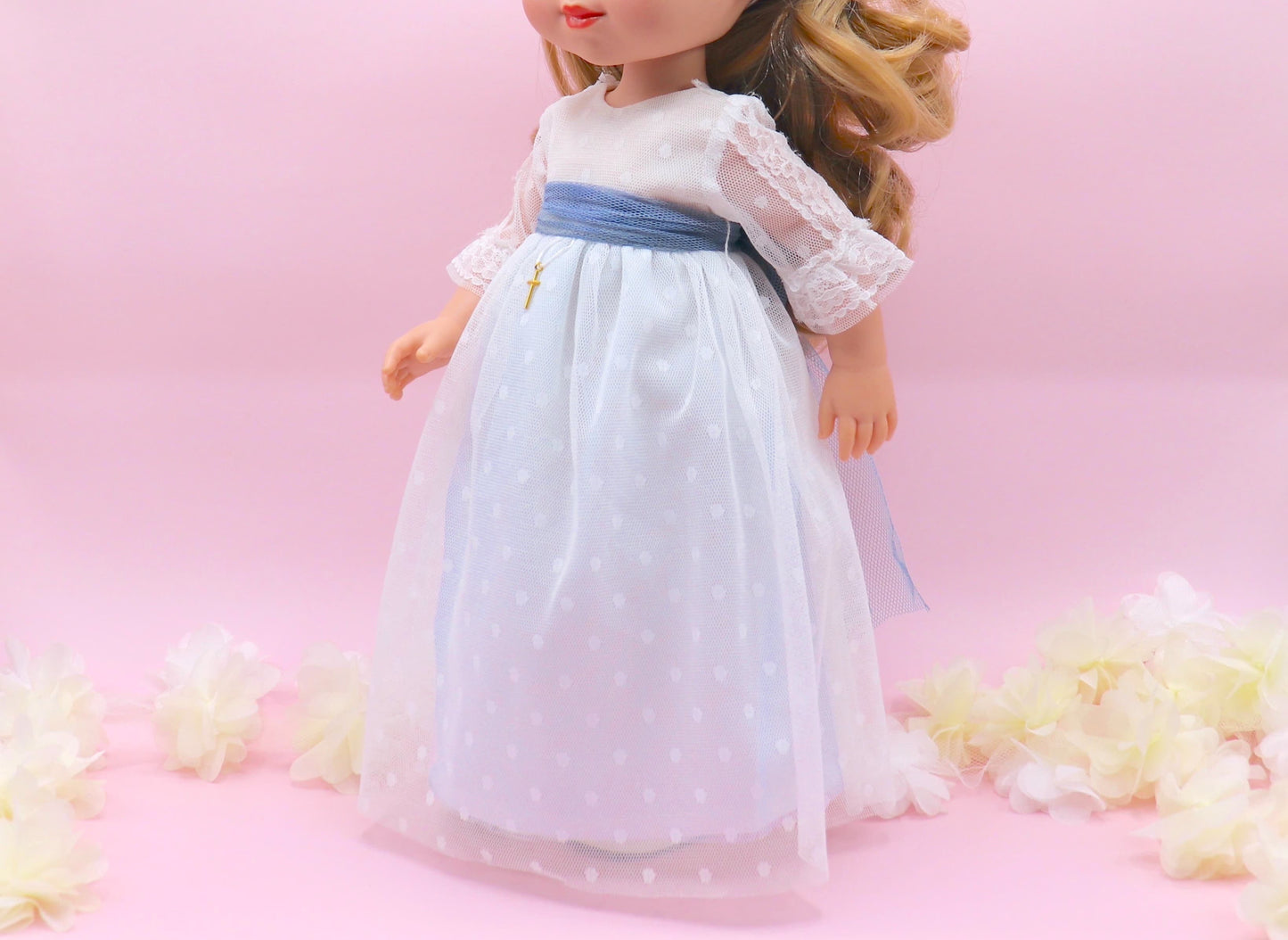 Vestido de comunhão boneca Eloisa 