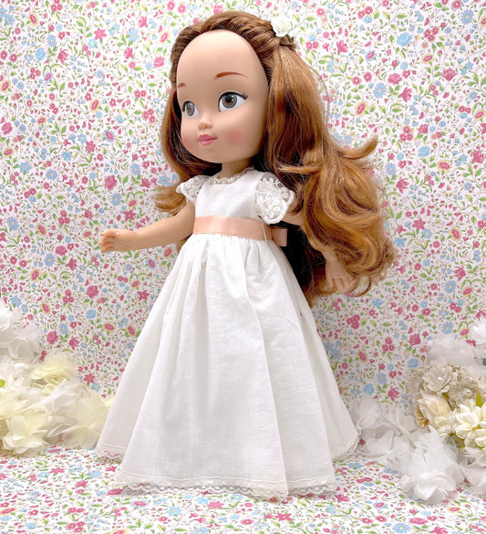 Muñeca de comunión personalizada con vestido Astrid Lino