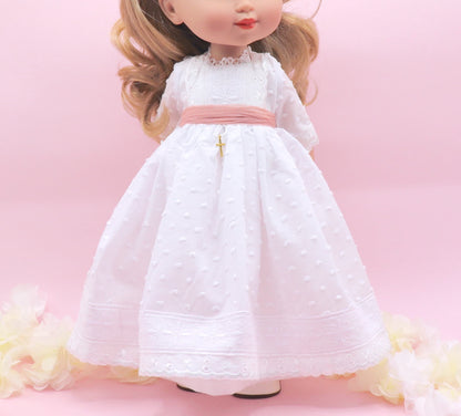 Vestido de comunhão boneca Chloe Linen