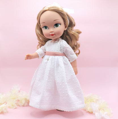 Boneca de comunhão personalizada com vestido Chloe Lino