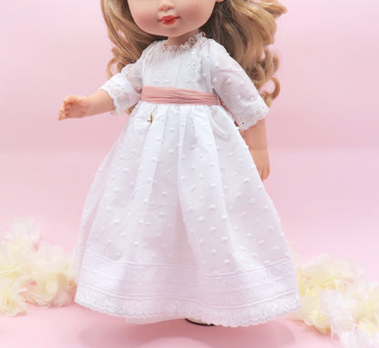 Vestido de comunhão boneca Chloe Linen