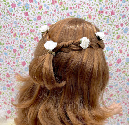 Half updo with simple braids - doll hairstyle with or without flowers